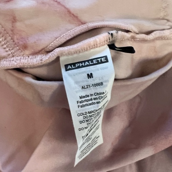 Alphalete Stylish Pink One-Shoulder Activewear Set - Picture 5 of 5